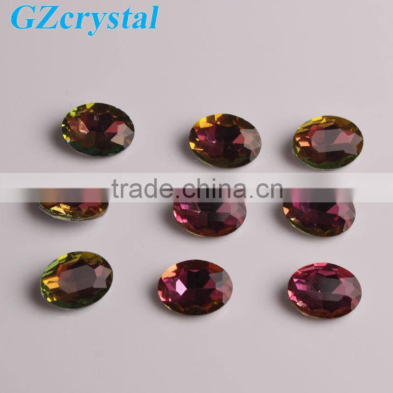 Popular egg shaped diamond crystal stones for clothing