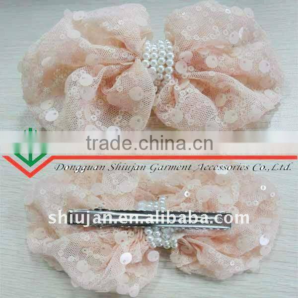 Pink Hair Flower---hair accessories