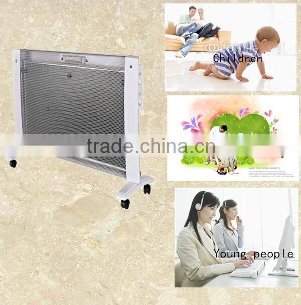 Decorative modern electric wall heater diamond electric heater with handle and movable castors