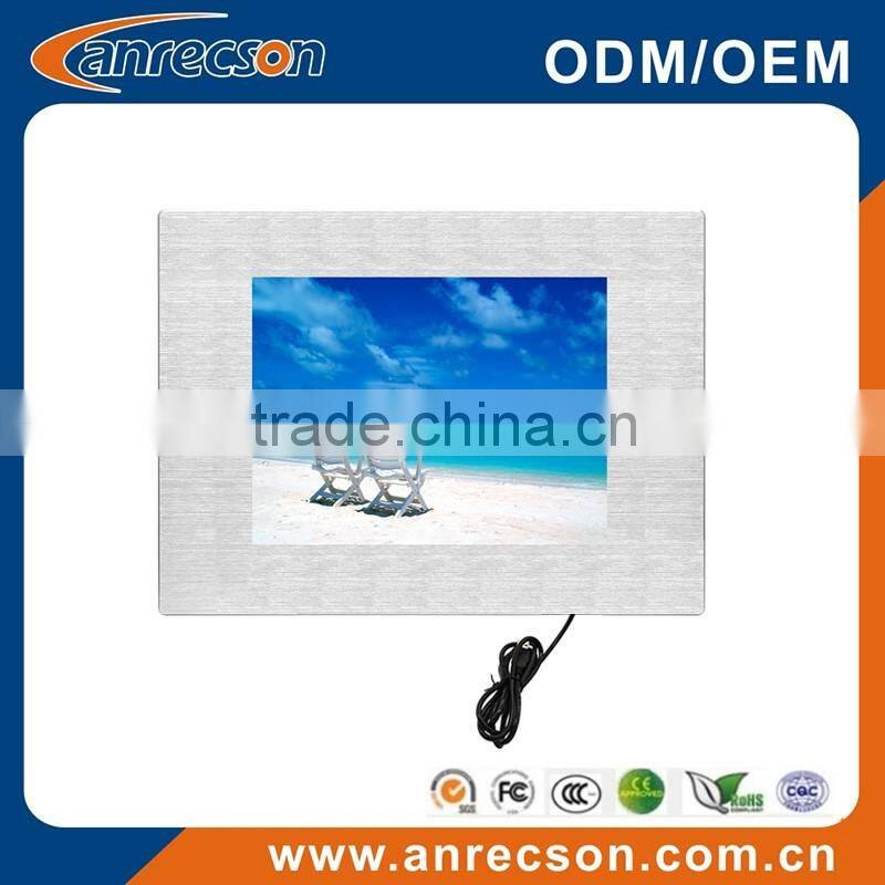 8" industrial touch monitor with aluminum bezel for industrial device IP65