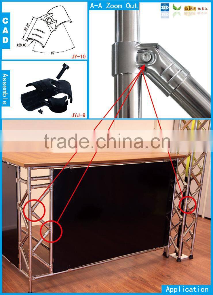 JYJ-9|New Type Customized Tube Connector| 45 Degree Square Pipe Connector|Metal clamp for ABS pipe