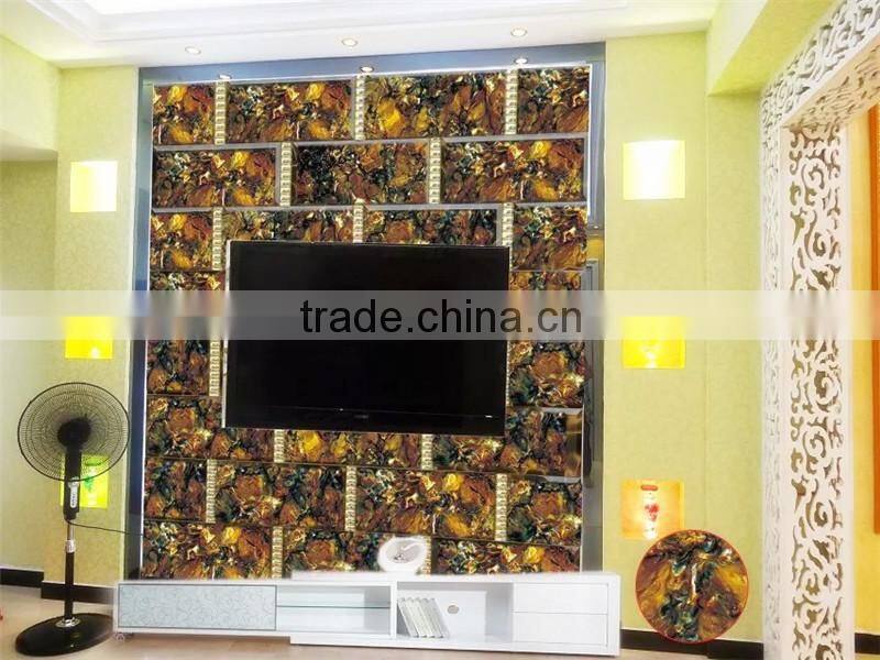 decorative laminated painted glass for wardrobe sliding door glass