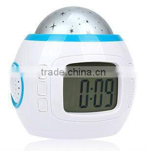 pretty decorative star projecting alarm clock ,led light fairy star projection alarm clcok
