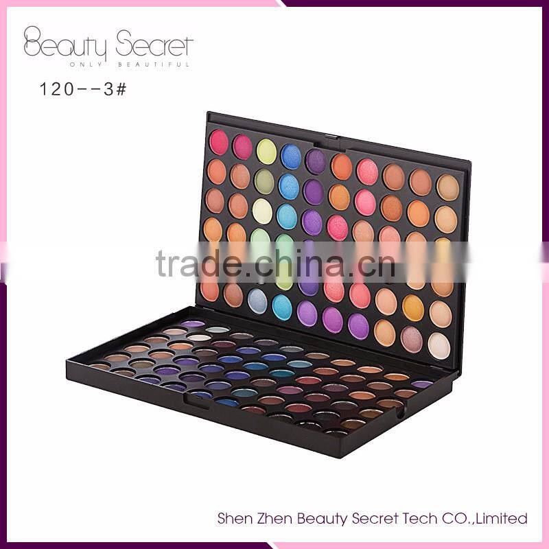 single eyeshadow packaging with 120 colors support OEM and print logo