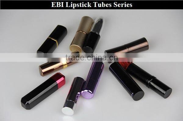 Fancy Aluminum empty ipstick tube container