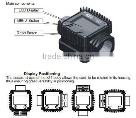 SIngflo K24 10-120l/min mini water flow meter price for water