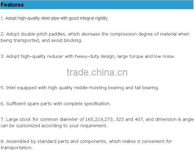 concrete screw conveyor with cement screw gearbox for sale
