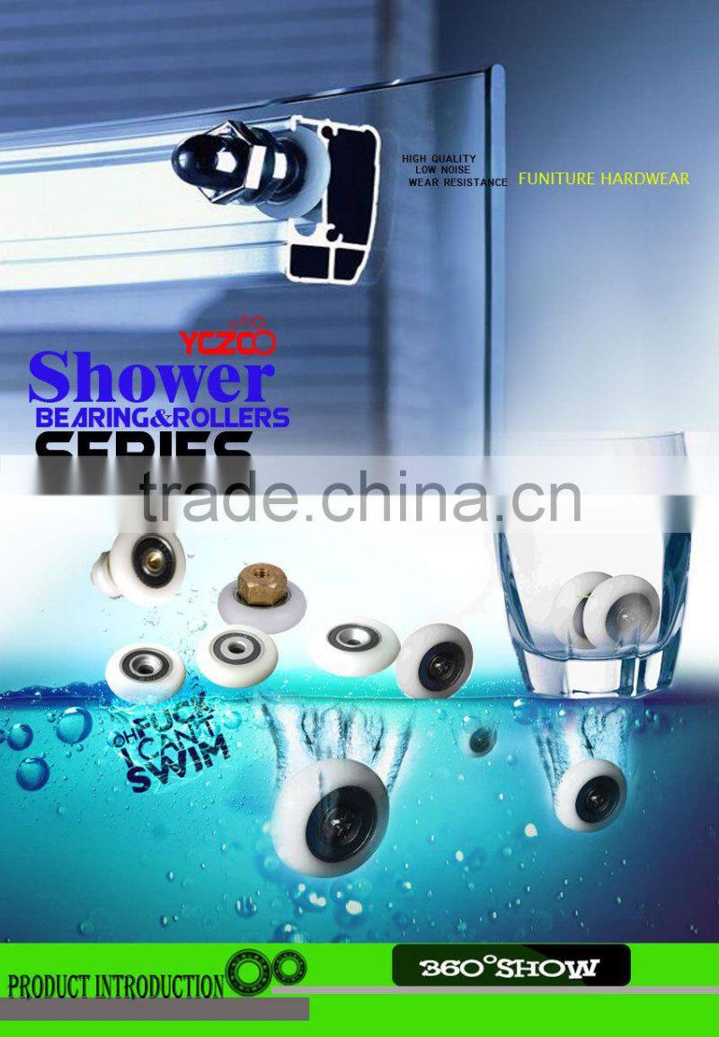 2013 noiseless working and rustproof glass shower door rollers for brazil