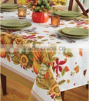 Rectangular Polyester Tablecloth for Thanksgiving or Wedding