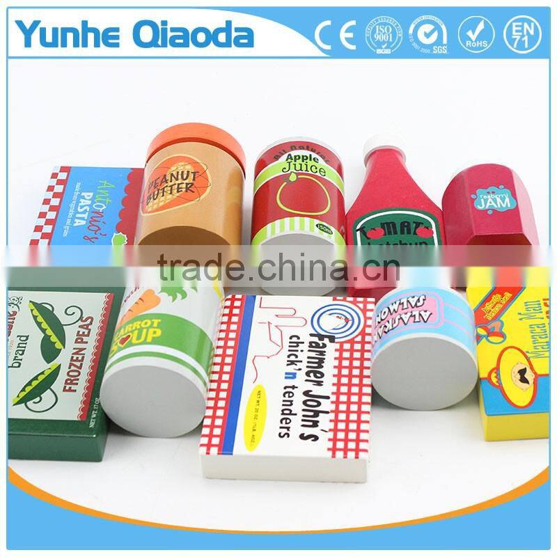 Fun durable wooden food set for years of play wooden a basket of Seasoning bundle Wood Version