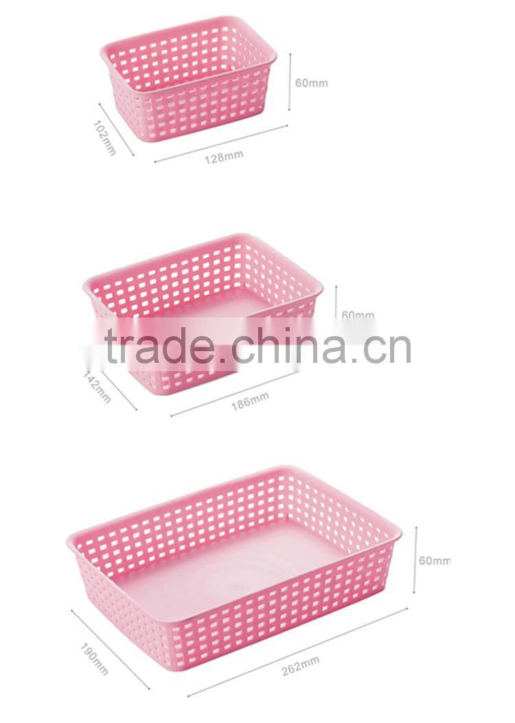 Multifunctional draining storage basket--pink(L)