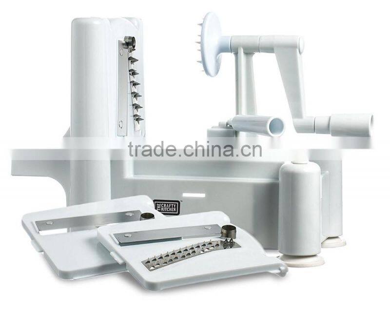 Greenwell 1 Tri Blade Vegetable Slicer - Spiral Cutter - Spiralizer for Vegetables, Fruit and Raw Food Cuisine