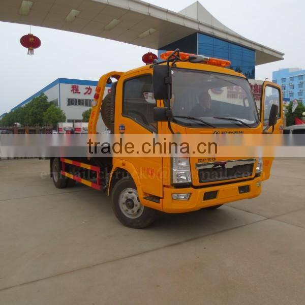 SINOTRUK HOWO 4*2 Sliding Wrecker Tow Truck 4 ton