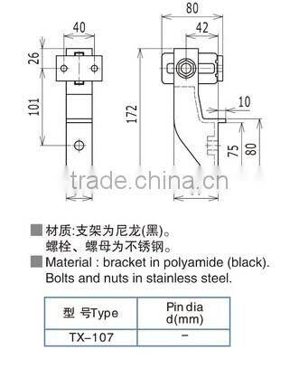 TX-107 Guide-Rail Brackets for Conveyor