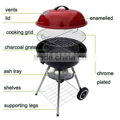 high-end porcelain enameled kettel bbq grills