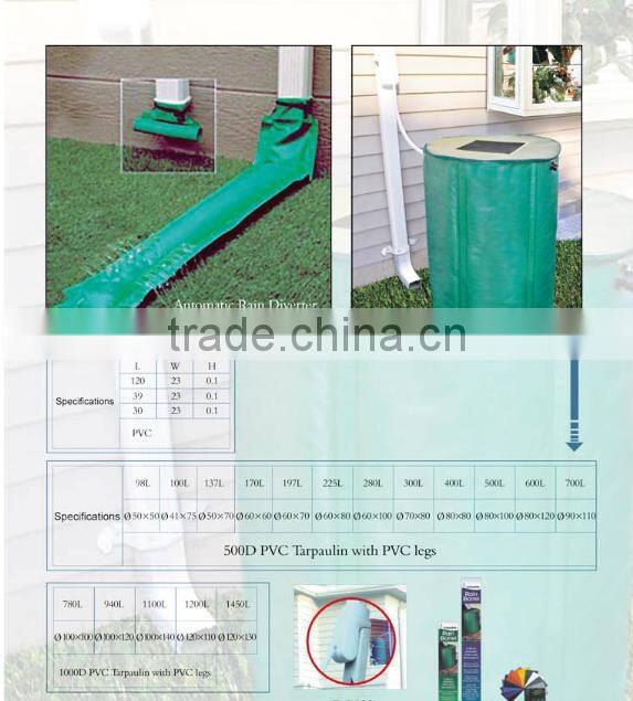 50GALLON/55GALLON/66GALLON Portable Rain Barret outdoor Garden Water Collector Spout