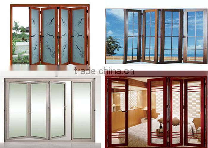 Aluminum framing folding insulating glass out door