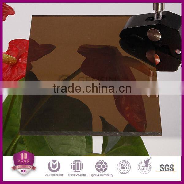 Bronze Polycarbonate Sheets Solid Flat PC Panels Colored 3mm 1220*2440mm 2050*3050mm Anti-UV Coating