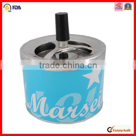 metal round funny ashtray