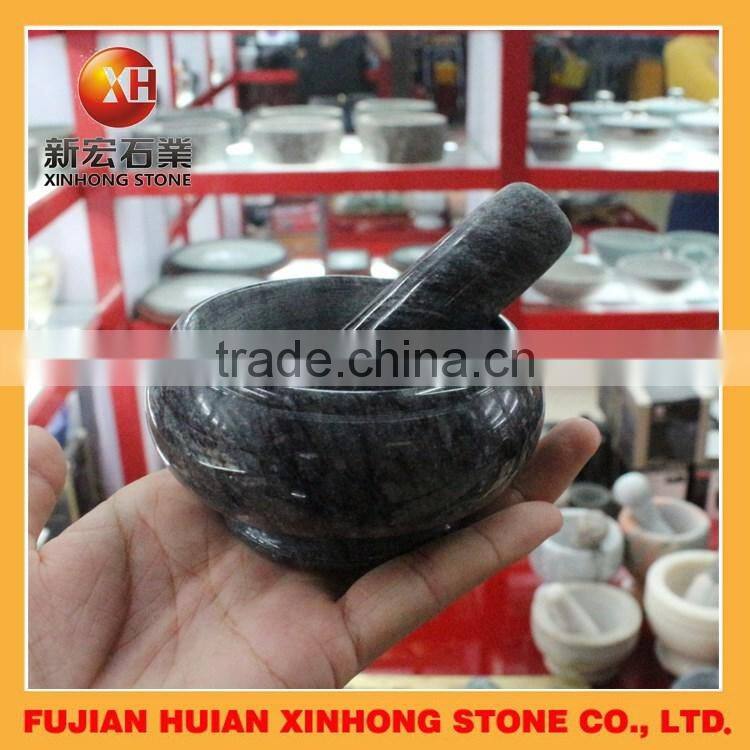 natural stoneware bowl and mortar with pestle for home usage