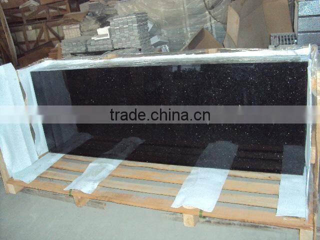 Prefab granite countertop black galaxy granite price