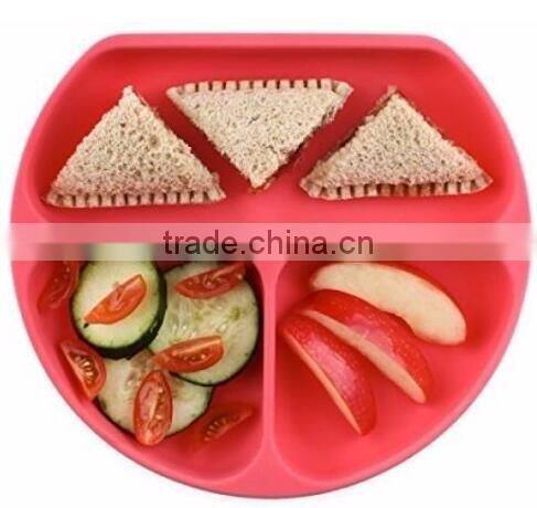 Silicone Grip Dish,Silicone Kids Strong Suction Base ,Feeding Plate