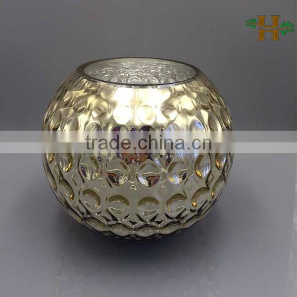 Mercury glass vase,silver or gold color glass vase