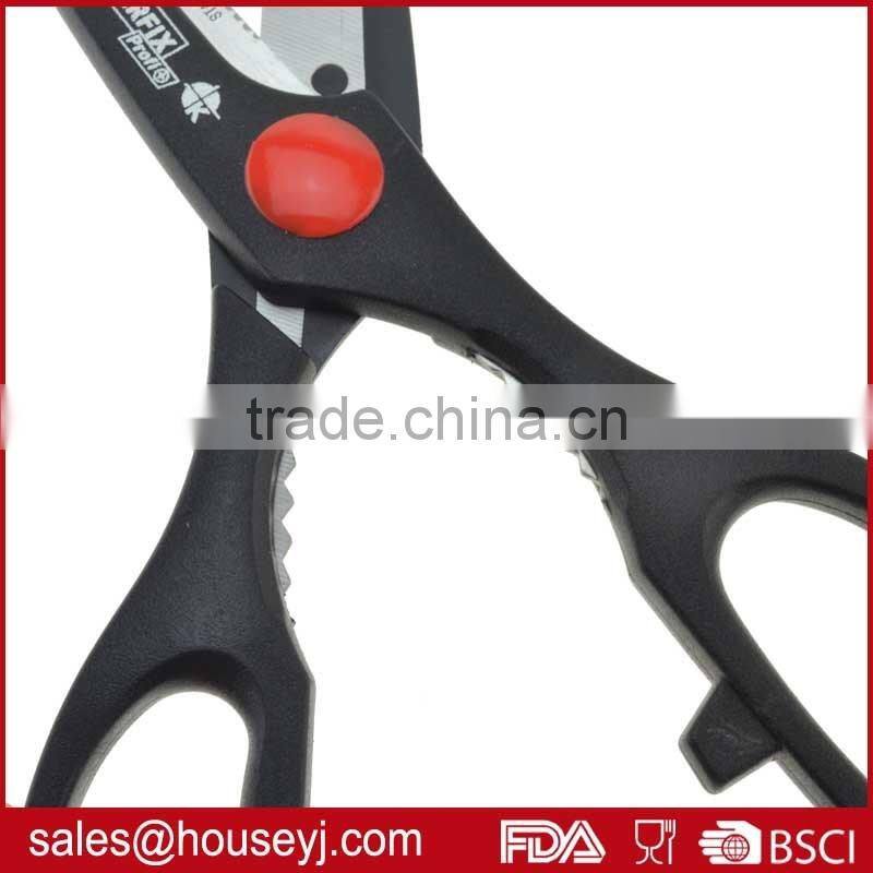 utility stainless steel kitchen scissors with pp plastic handle 9110