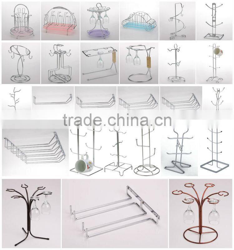 kitchen wine glass holder, metal cup holder