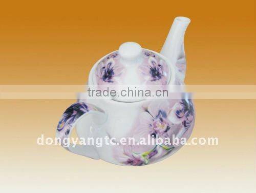 Porcelain color decal teapots