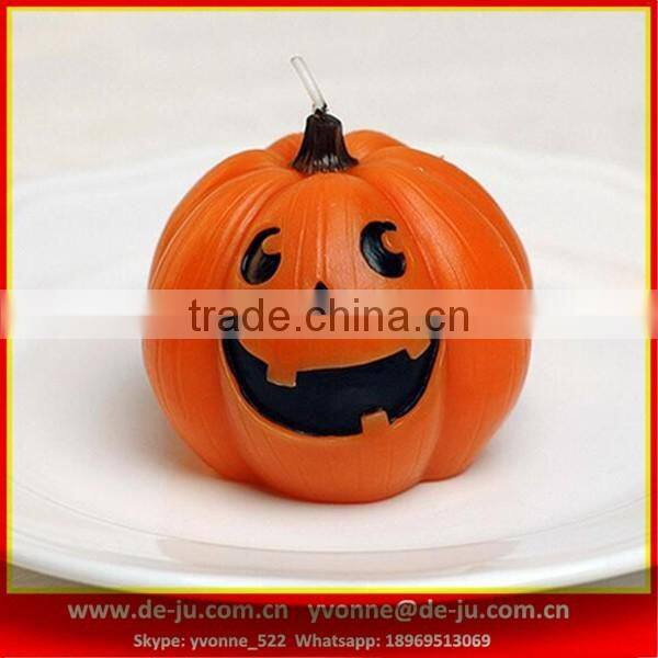 Emoji Angry Face Small Round Pumpkin Wax Hollow Candles