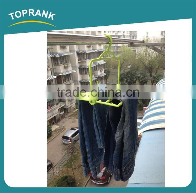 Cheap Hot Selling Four Layers Adjustable Plastic Foldable Trouser Hanger Plastic Pant Hanger
