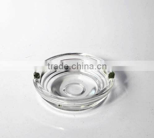 wholesale clear small round glass ashtray for cigarette