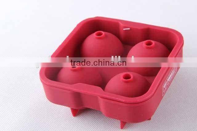 Spherical shell square silicone ice cube mold ice container
