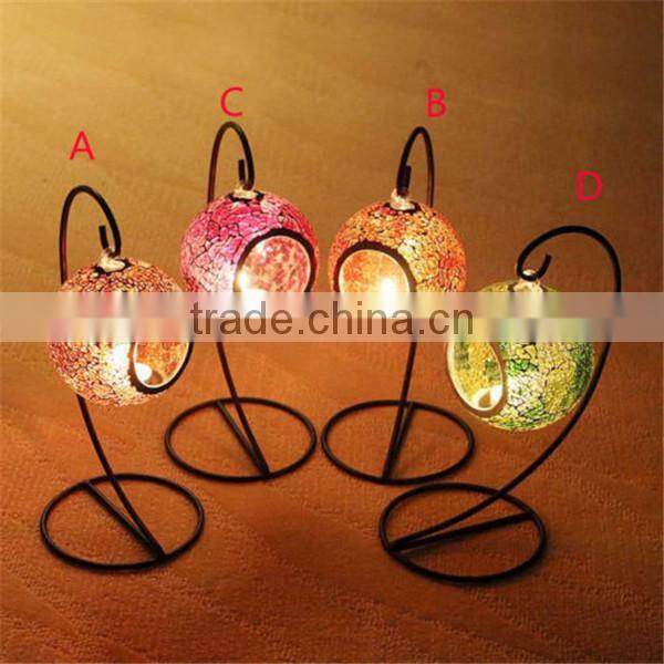 Mosaic Glass Lantern Candle holders Hanging Candle lantern Garden Light