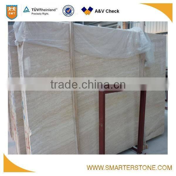 Travertine Romano slab stone for wall cladding