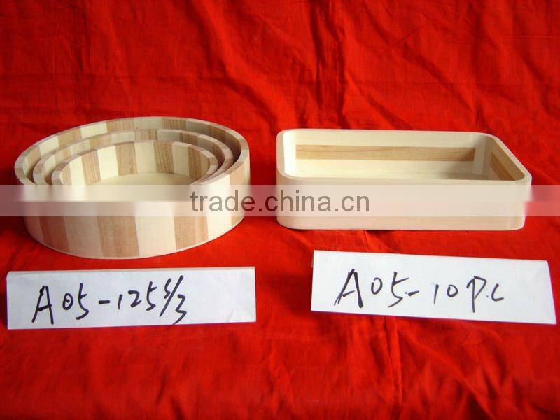 handmade small pretty poplar wooden food tray