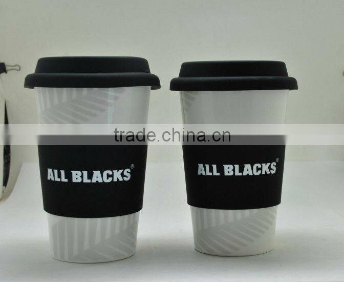 Bamboo Fiber Coffee mug with silicone band