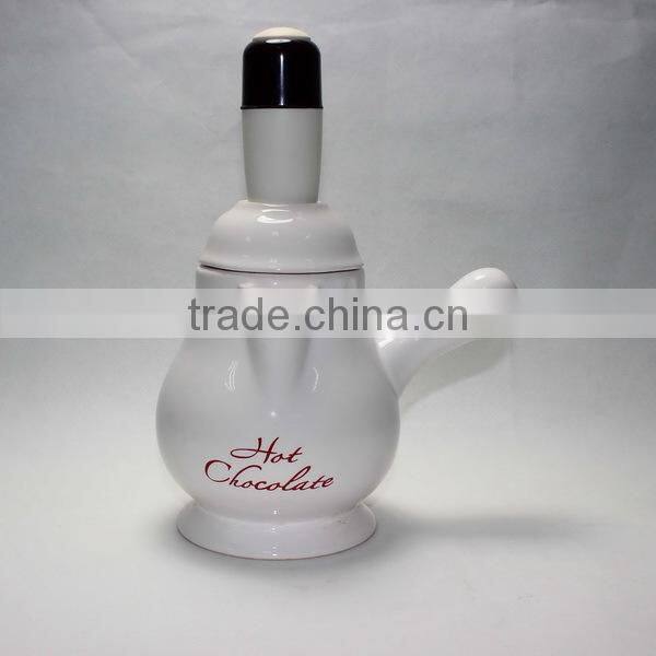 fondue set ceramic chocolate pot