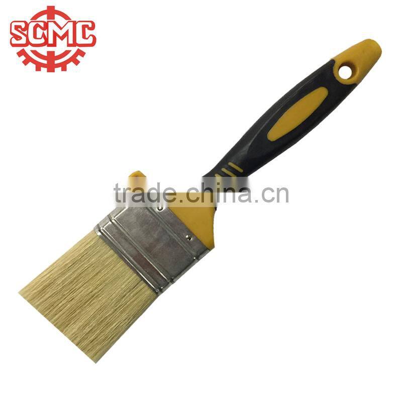 rubber plastic handle stainless ferrule mixed bristle paint brush