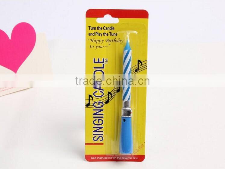 Music Colour Screw Thread Birthday Candle Wholesale
