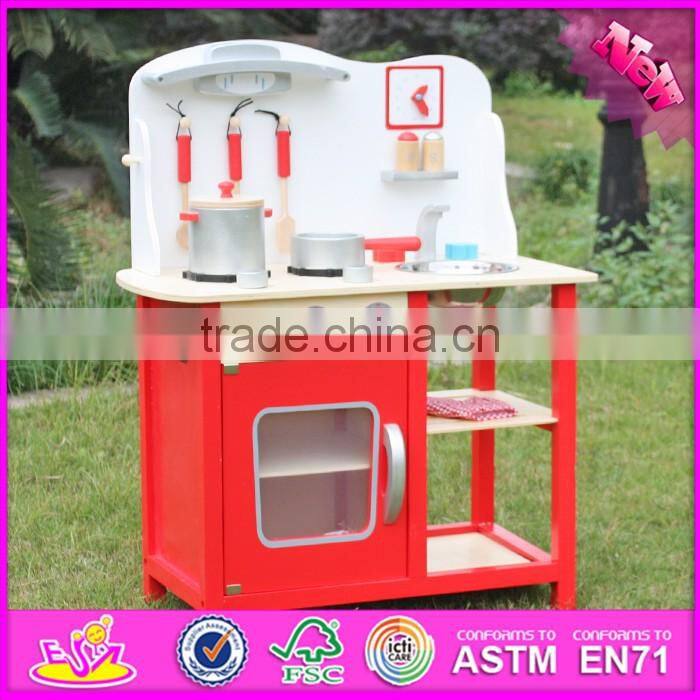 2016 Best sale pretend play wooden kitchen toys for toddlers W10C133