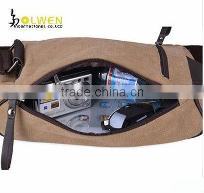 Soft canvas small waist shoulder bag