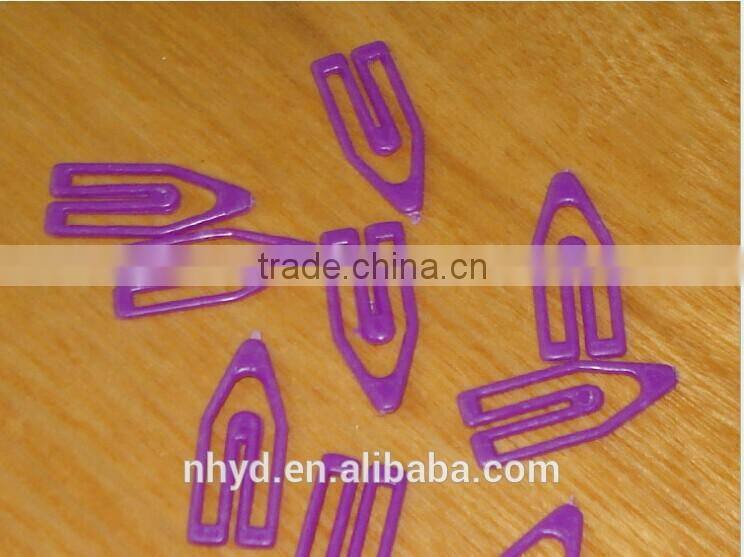 promotion decorative plastic flat plastic paper clips