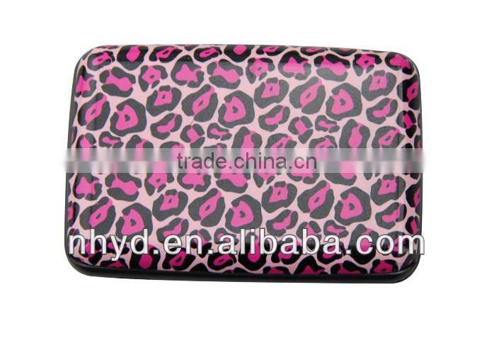 Customized colors card guard aluminum wallet
