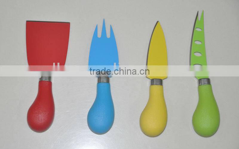 color blade cheese knife set