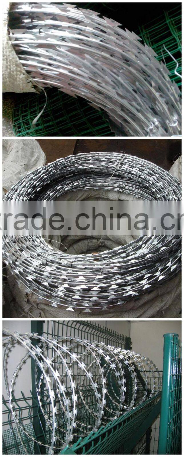 high quality concertina wire razor barbed wire with factory price