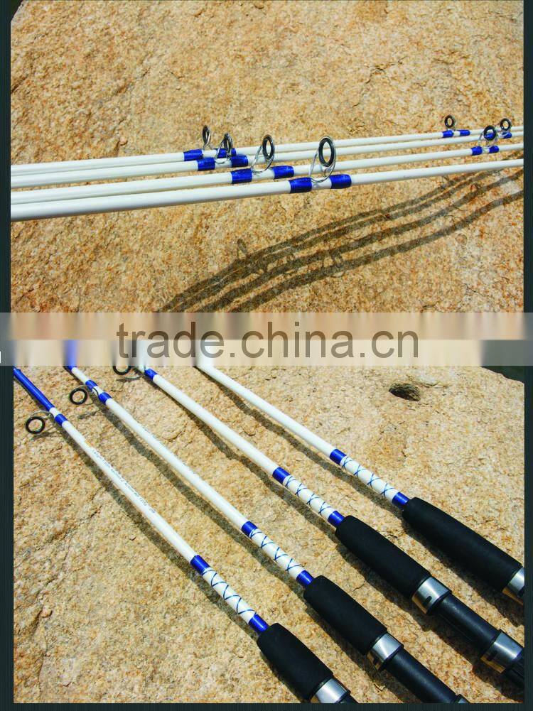 factory cheap two Sections 1.35m 1.5m 1.65m 1.8m 2.1m 2.4m 2.7 m 100-250 CW Fiberglass Surf Fishing Rod