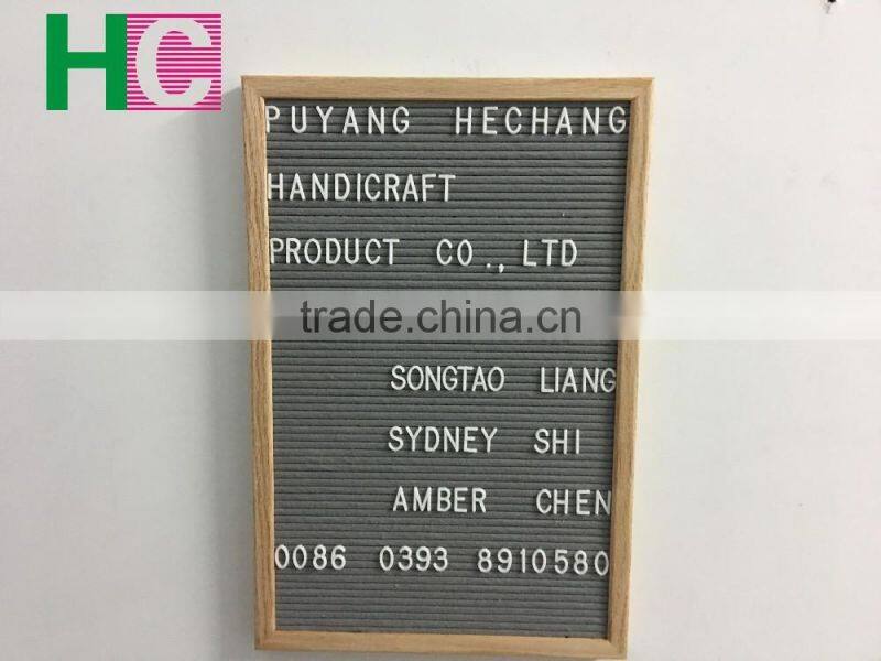 12 x 18 wooden letterboard plastic letters black felt from China