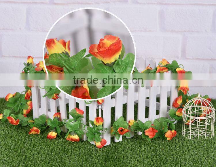 artificial hanging vine plant silk leaf garland